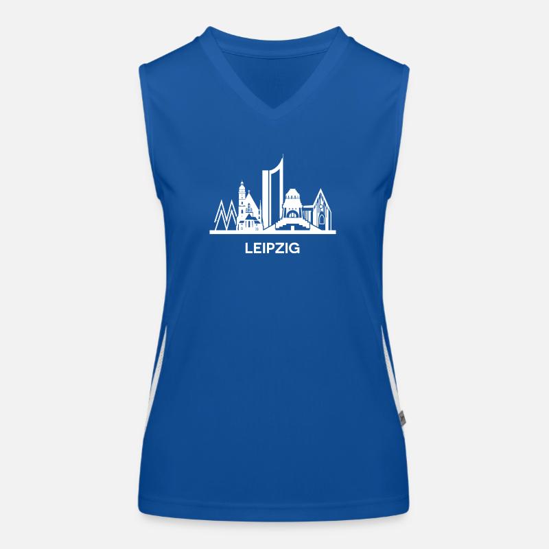 Leipzig, white Women's Functional Contrast Tank Top