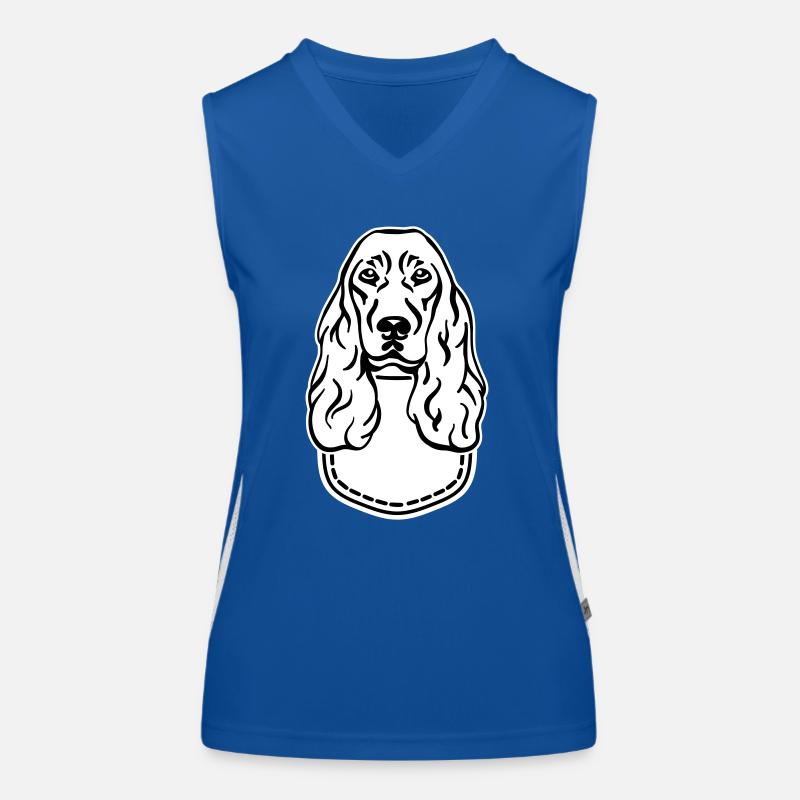 Cocker Spaniel Funktionelles Kontrast-Tank Top für Frauen
