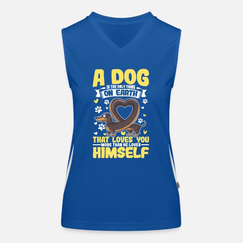 Dackel Liebe Dackel Spruch Hundespruch Funktionelles Kontrast-Tank Top für Frauen