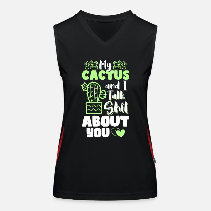 Cactus Gardener Women's Functional Contrast Tank Top