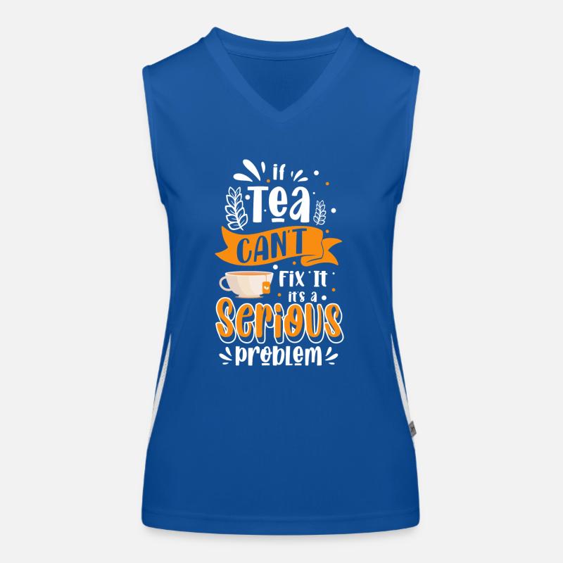 Tea drinker tea bags drinking Women's Functional Contrast Tank Top
