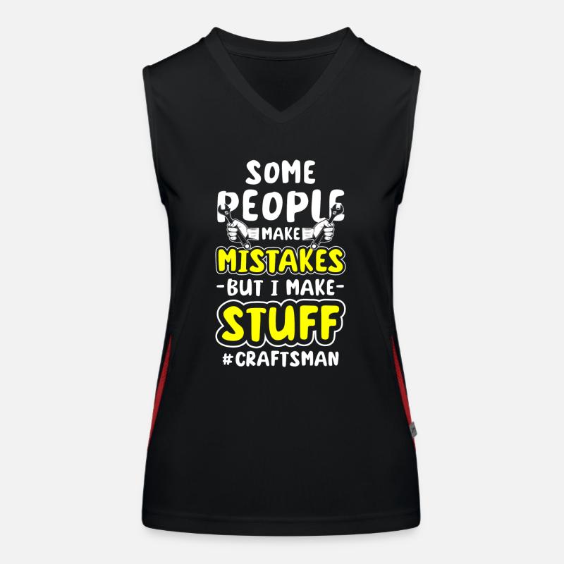 Tool Work Carpenter Humor Women's Functional Contrast Tank Top
