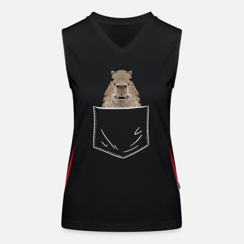 Capybara Nagetier Funktionelles Kontrast-Tank Top für Frauen