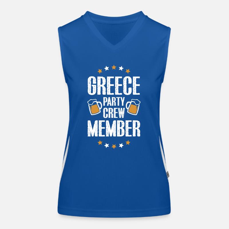 Greece Party Crew Funktionelles Kontrast-Tank Top für Frauen