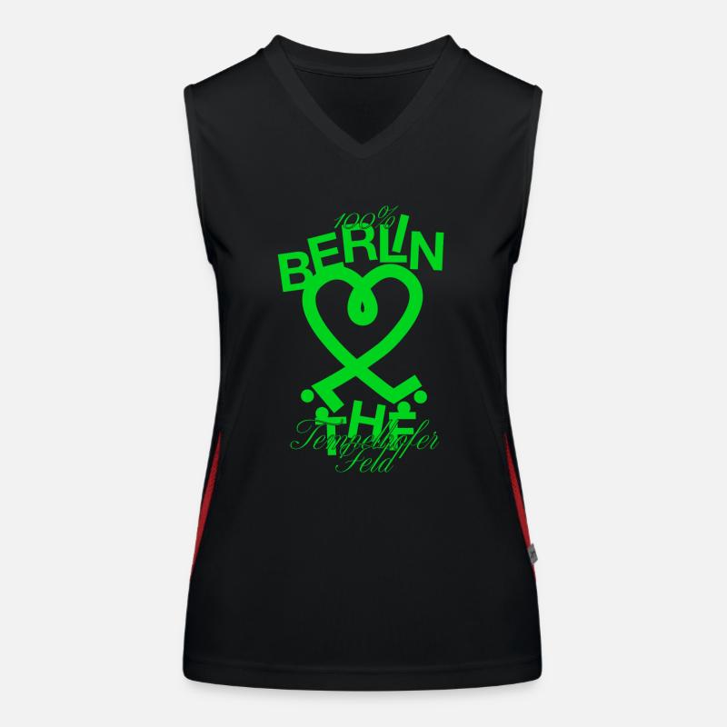 Tempelhofer Feld skater Funktionelles Kontrast-Tank Top für Frauen