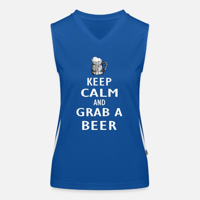 Keep calm and grab a Beer Funktionelles Kontrast-Tank Top für Frauen