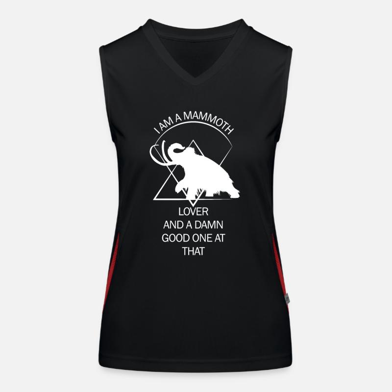 Lustiges Mammut Steinzeit Eiszeit Design Urzeit Funktionelles Kontrast-Tank Top für Frauen