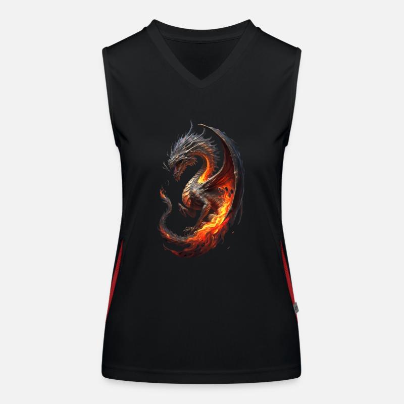 Feu du dragon Débardeur respirant contrasté Femme