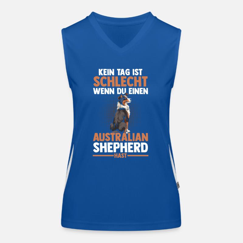 Australian Shepherd Hund Aussie Funktionelles Kontrast-Tank Top für Frauen