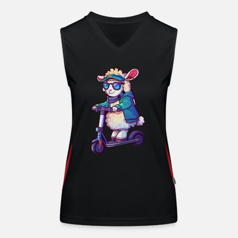 Schaf Roller Funktionelles Kontrast-Tank Top für Frauen