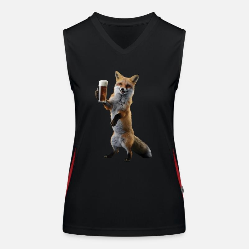 Fuchs Bier Funktionelles Kontrast-Tank Top für Frauen