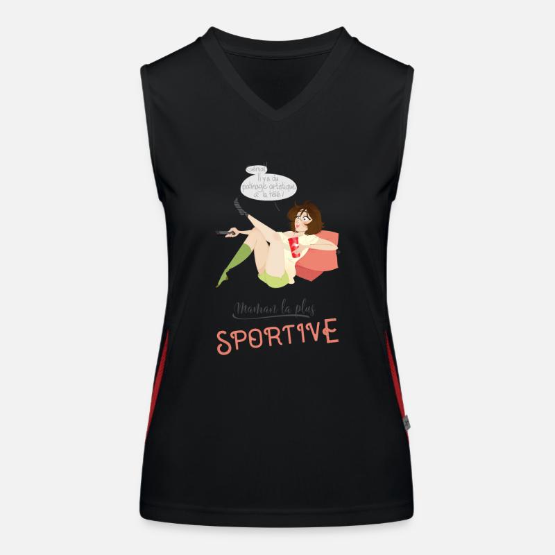 Die sportlichste Mutter Funktionelles Kontrast-Tank Top für Frauen