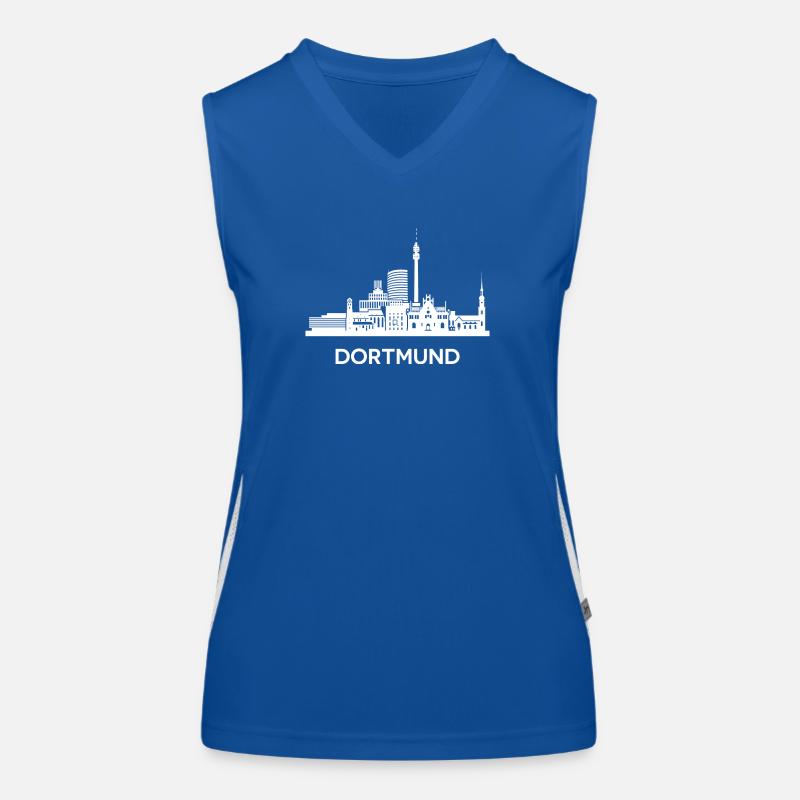 Dortmund, weiß Funktionelles Kontrast-Tank Top für Frauen