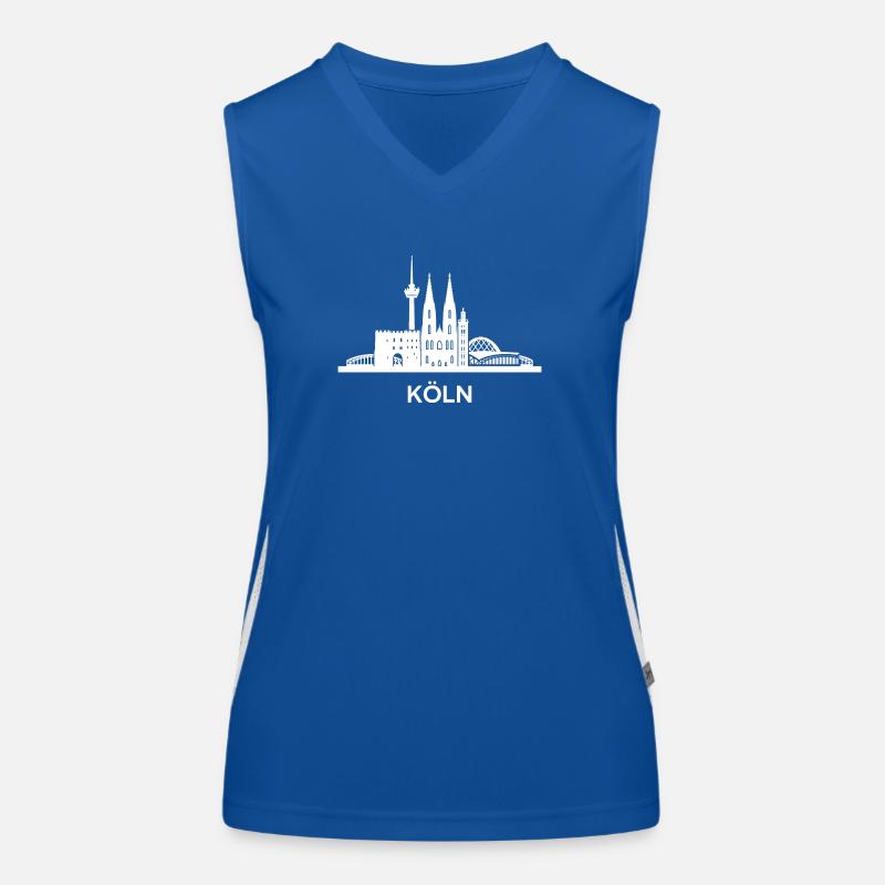 Köln, weiß Funktionelles Kontrast-Tank Top für Frauen