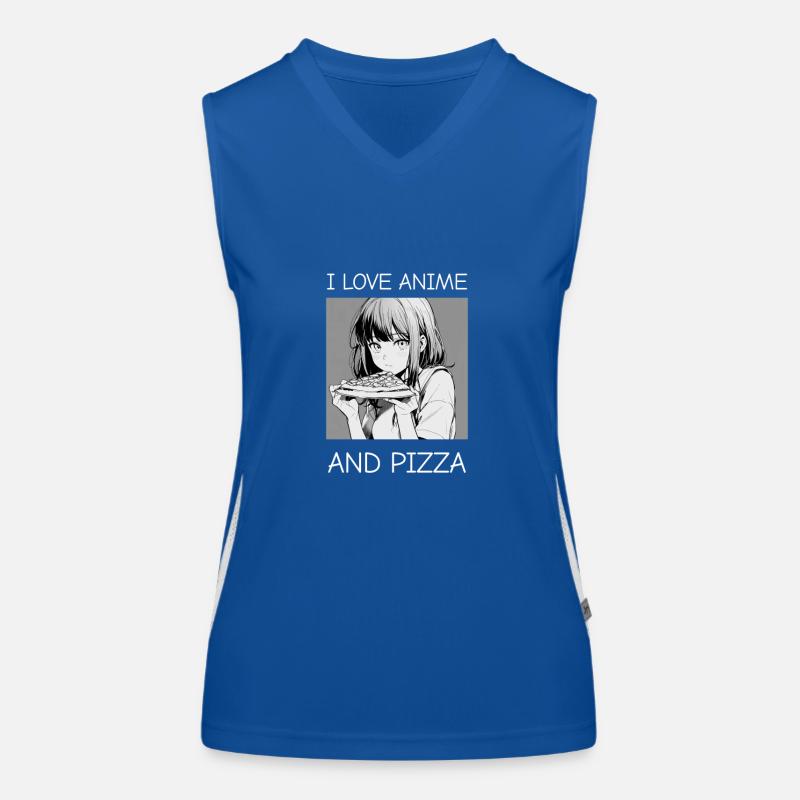J’aime l’anime et la pizza - Style manga Débardeur respirant contrasté Femme