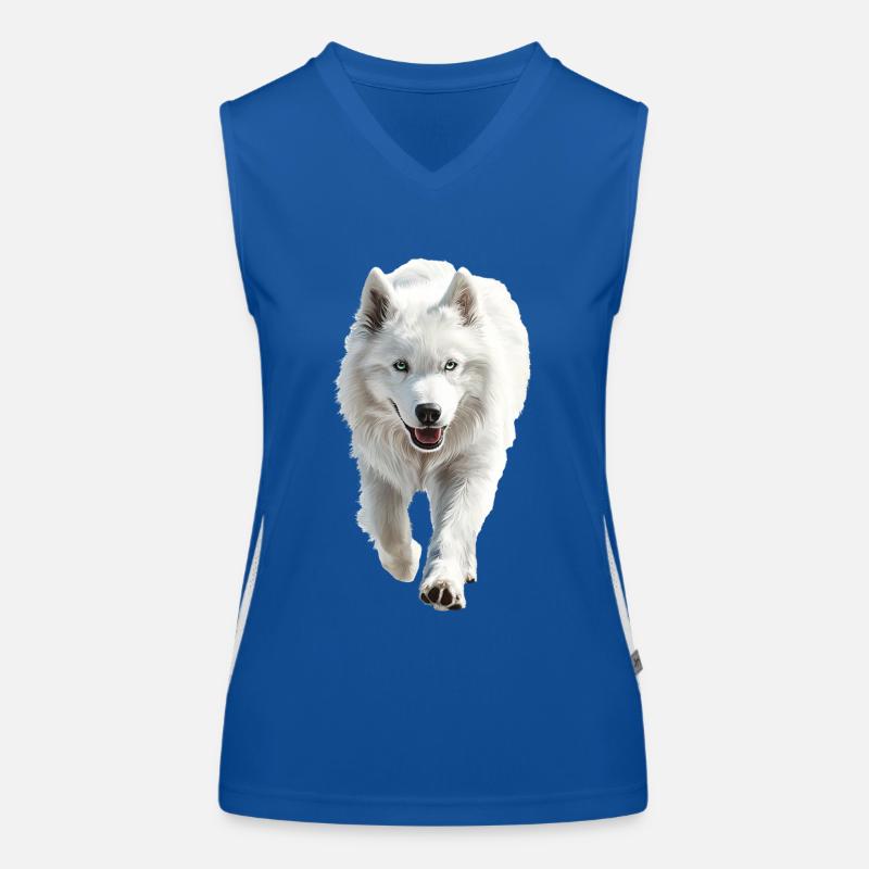 Samojede Funktionelles Kontrast-Tank Top für Frauen