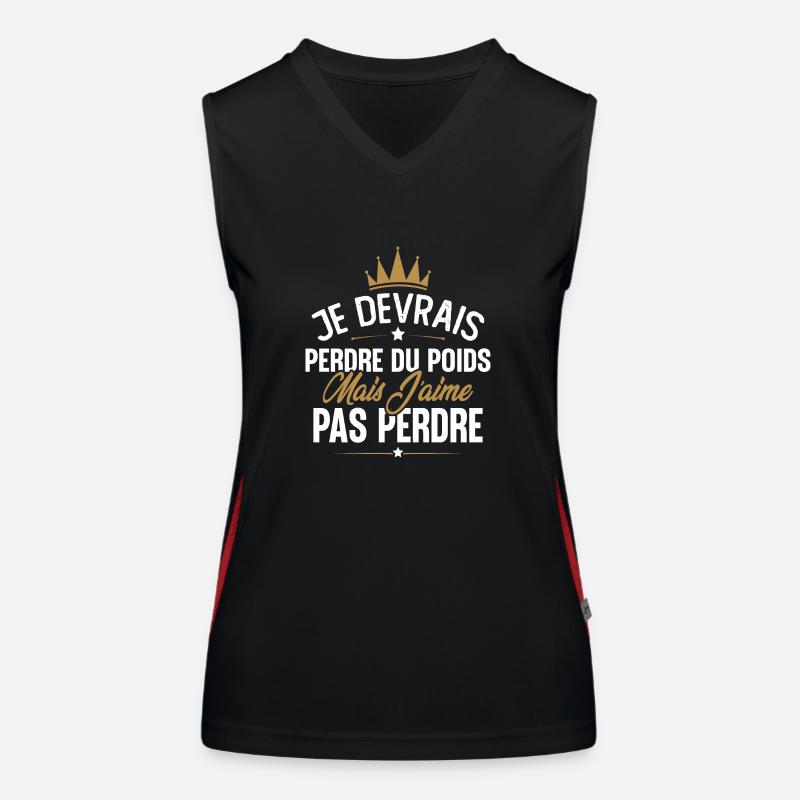 Je devrais perdre du poids mais j'aime pas perdre Débardeur respirant contrasté Femme
