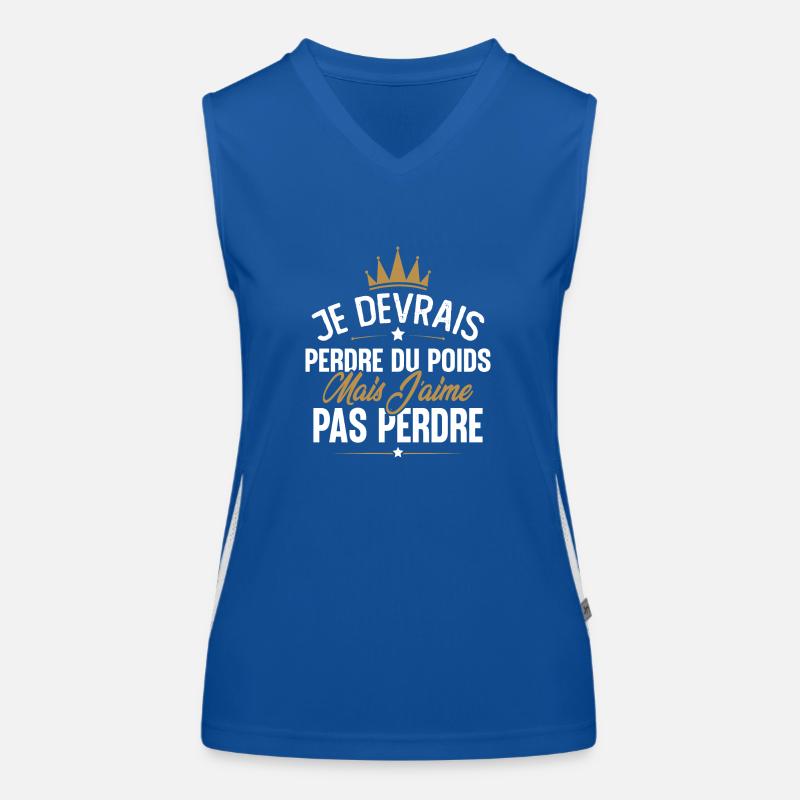 Je devrais perdre du poids mais j'aime pas perdre Débardeur respirant contrasté Femme