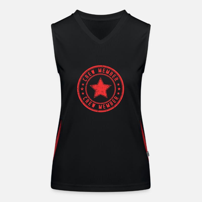 Crew Mitglied Funktionelles Kontrast-Tank Top für Frauen