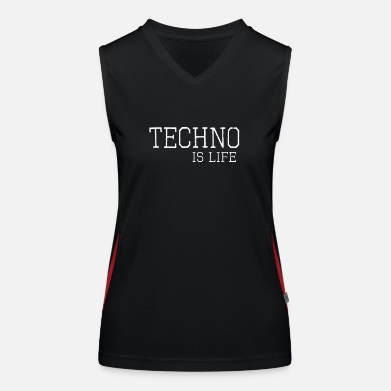 Techno ist Leben Funktionelles Kontrast-Tank Top für Frauen