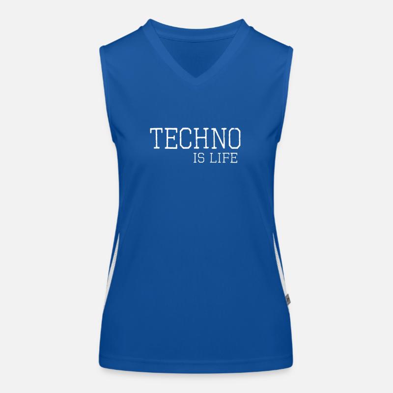 Techno ist Leben Funktionelles Kontrast-Tank Top für Frauen