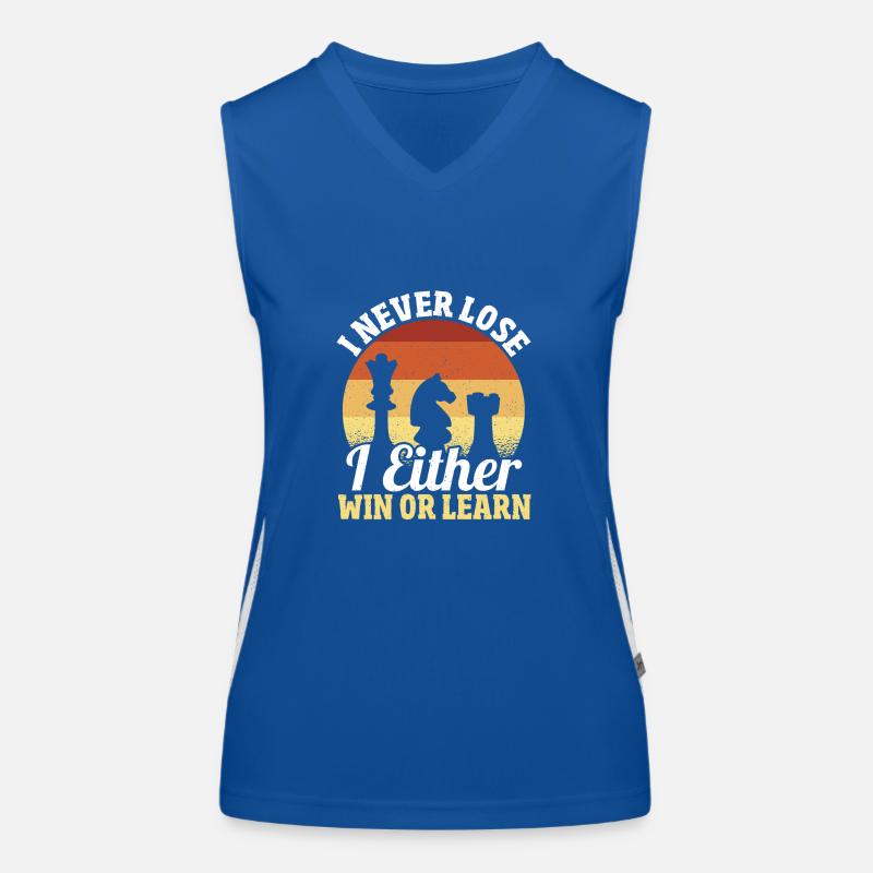 Ich verliere nie Ich gewinne oder lerne Funktionelles Kontrast-Tank Top für Frauen