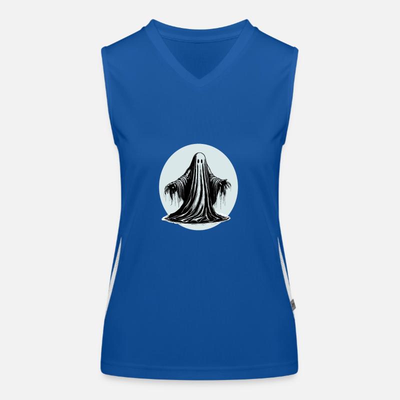 Cool graphic ghost design Women's Functional Contrast Tank Top