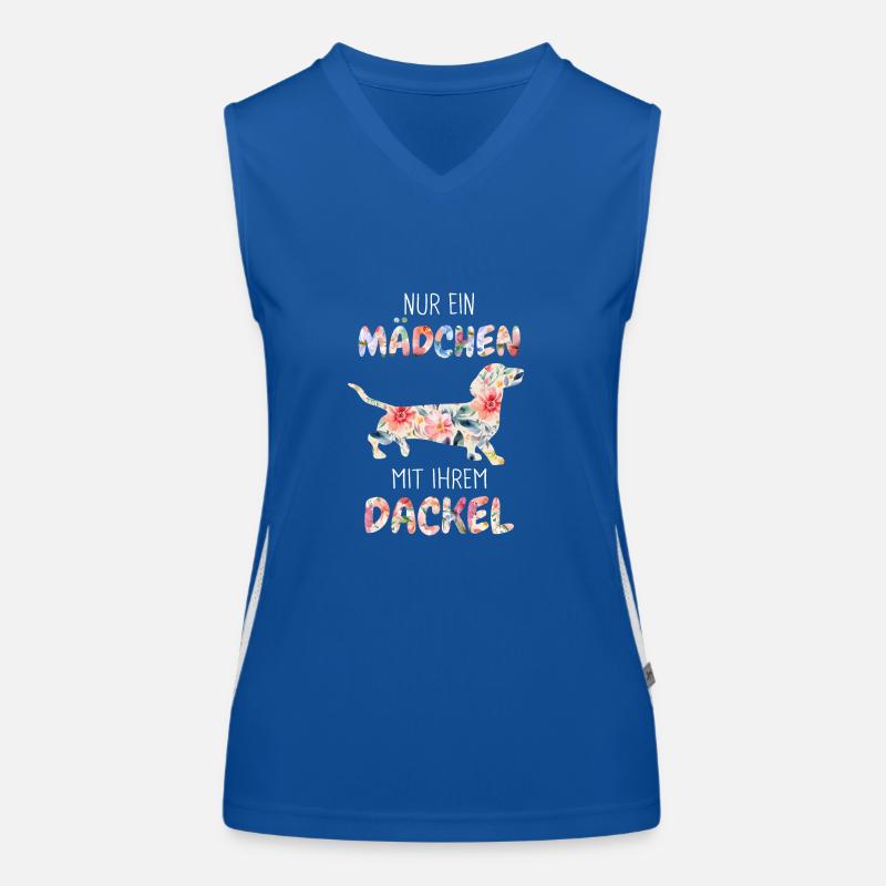 Dackel Dachshund Hund Funktionelles Kontrast-Tank Top für Frauen