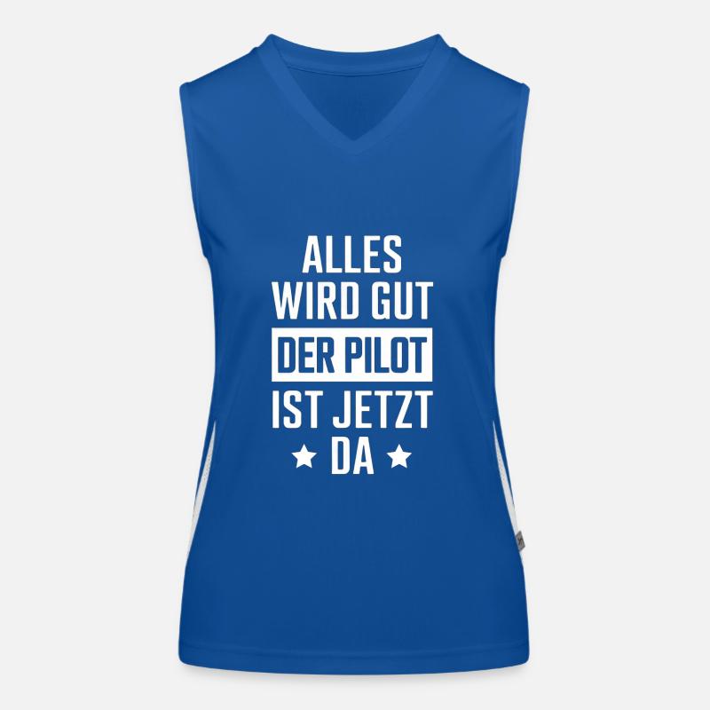 Alles Wird Gut Der Pilot Ist Jetzt Da Funktionelles Kontrast-Tank Top für Frauen