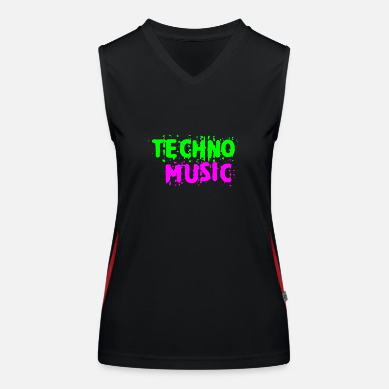 Musique techno Débardeur respirant contrasté Femme