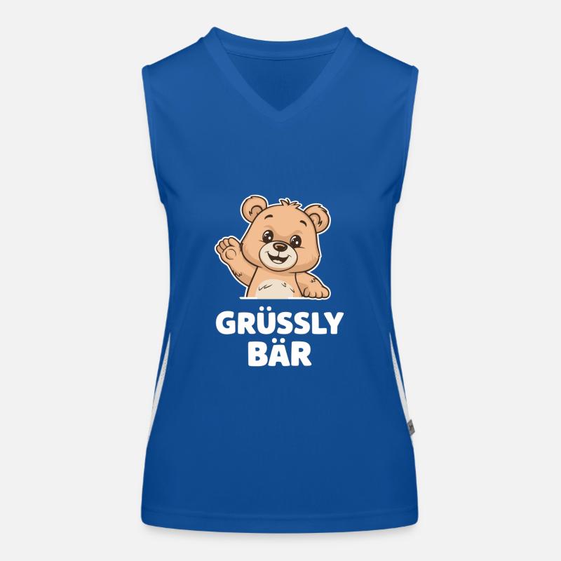 Grüssly Bear - When Grizzly Is Too Evil. Hi, everybody Women's Functional Contrast Tank Top