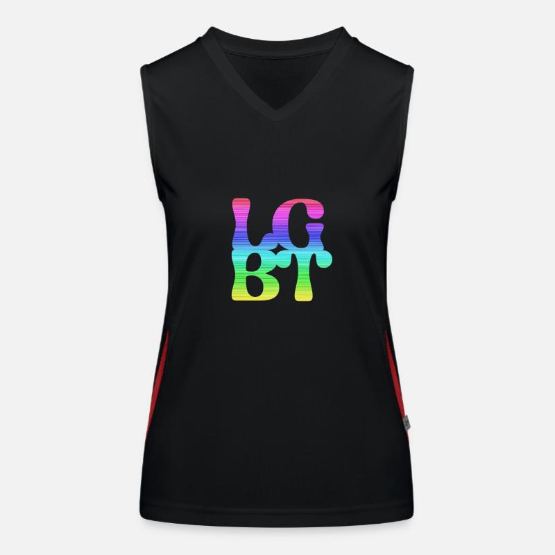 LGBT,Typo,Pride,Arc-en-ciel Débardeur respirant contrasté Femme