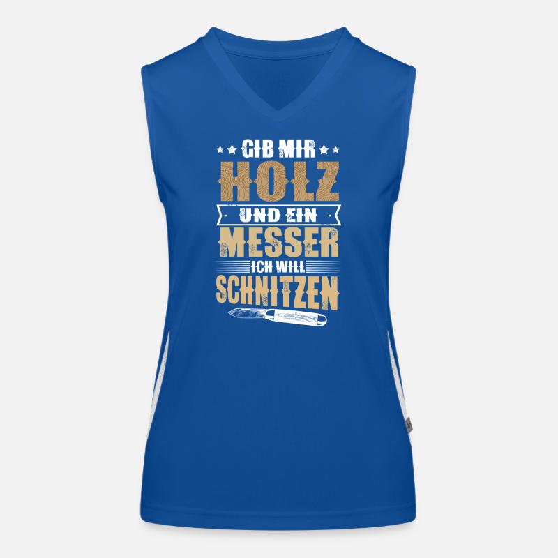 Schnitzen Holz Funktionelles Kontrast-Tank Top für Frauen