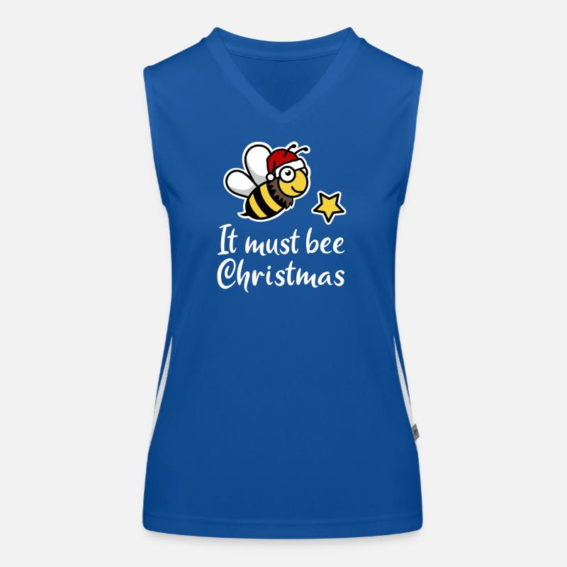 Weihnachten Biene must bee Christmas Geschenk Funktionelles Kontrast-Tank Top für Frauen