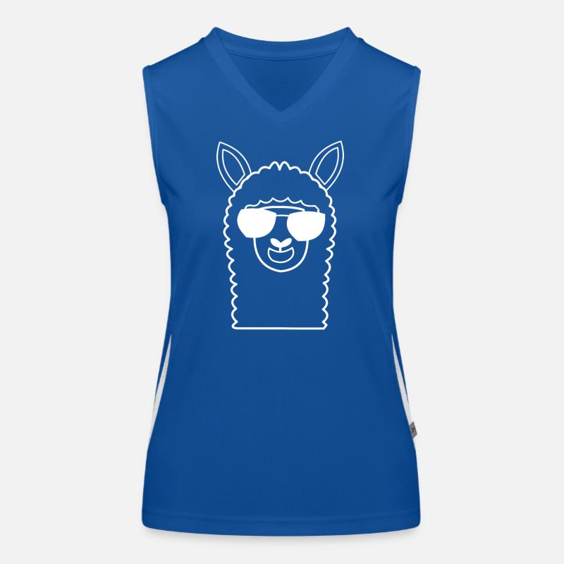 Lama avec lunettes de soleil Débardeur respirant contrasté Femme