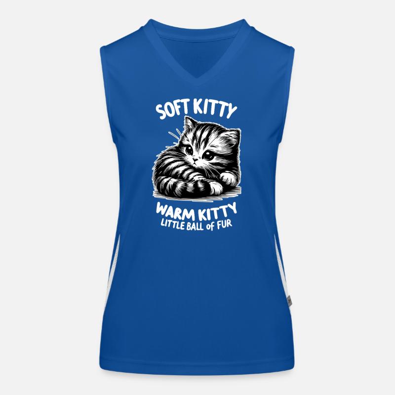 Soft Kitty (dunkel) Funktionelles Kontrast-Tank Top für Frauen