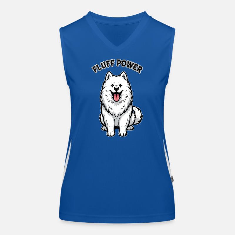 Samoyed Fluff Power Cute Fluffy Women's Functional Contrast Tank Top