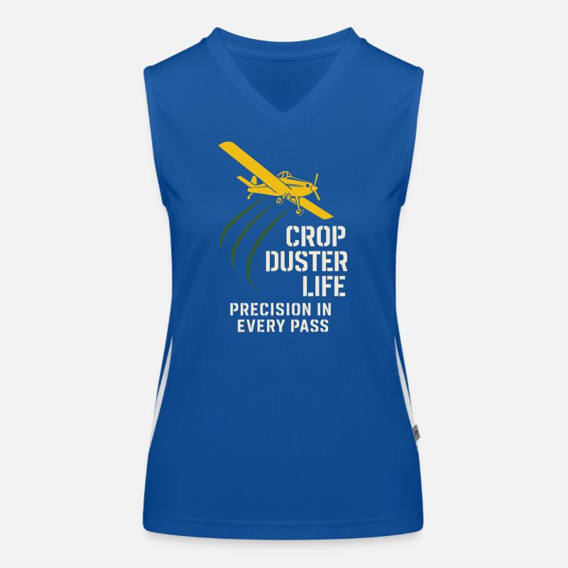 Ländliche Luftfahrt Landwirtschaft Pilotgeschenk Funktionelles Kontrast-Tank Top für Frauen