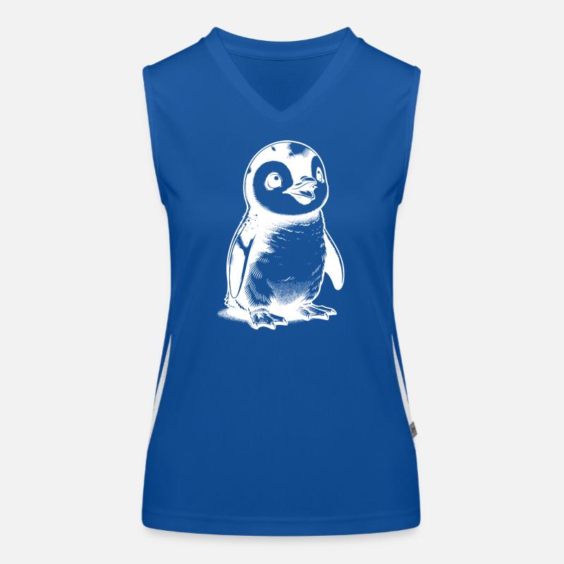 Knuffiger Eisbewohner Baby Pinguin Kinder Style Funktionelles Kontrast-Tank Top für Frauen