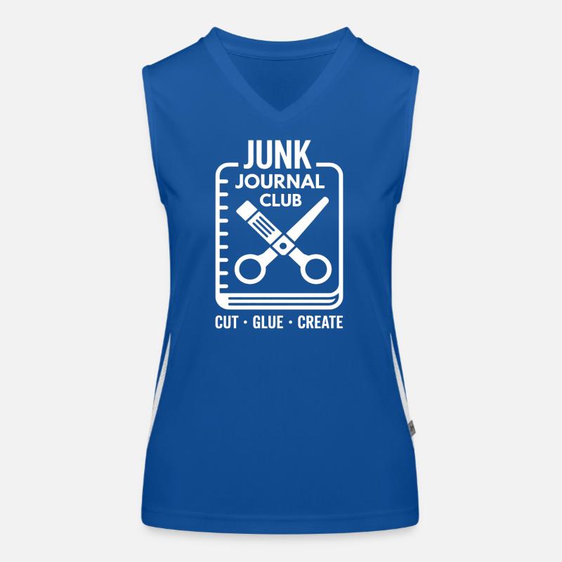 Junk Journal Club Cut Glue Create Funktionelles Kontrast-Tank Top für Frauen