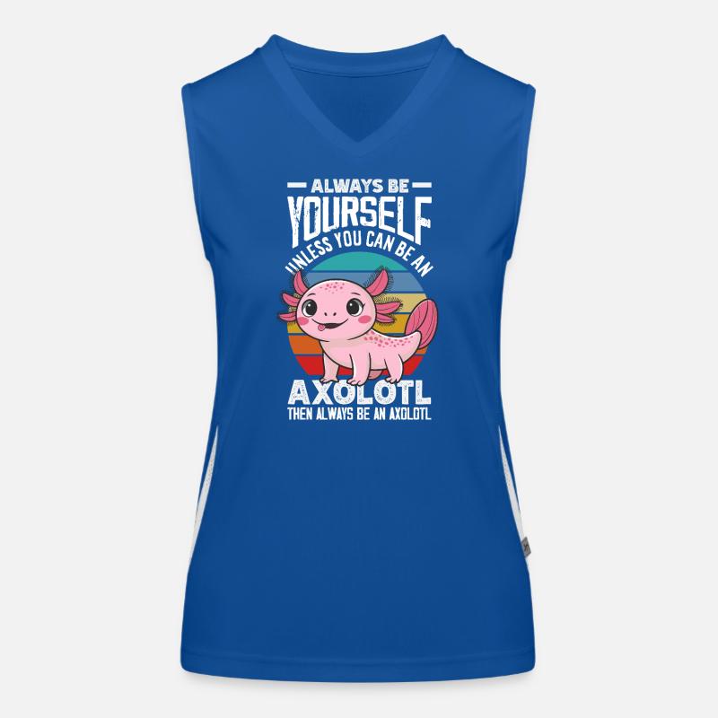 Cute Axolotl Kawaii Axolotl Lover Women's Functional Contrast Tank Top