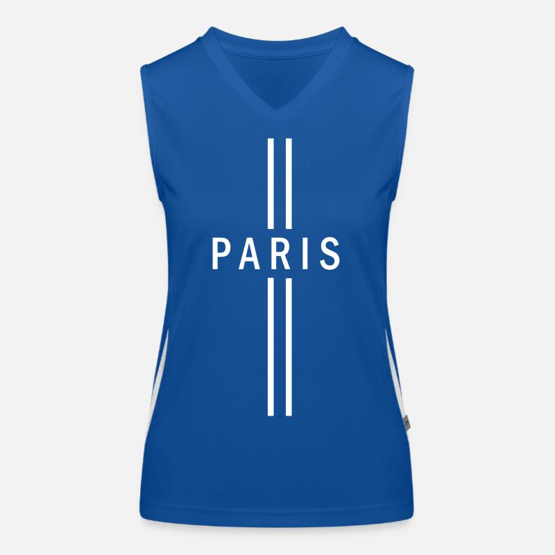 Paris en Lignes Noires Débardeur respirant contrasté Femme