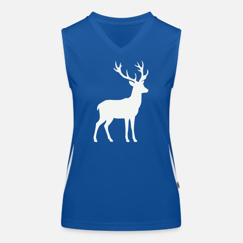 Hirsch Silhouette Funktionelles Kontrast-Tank Top für Frauen