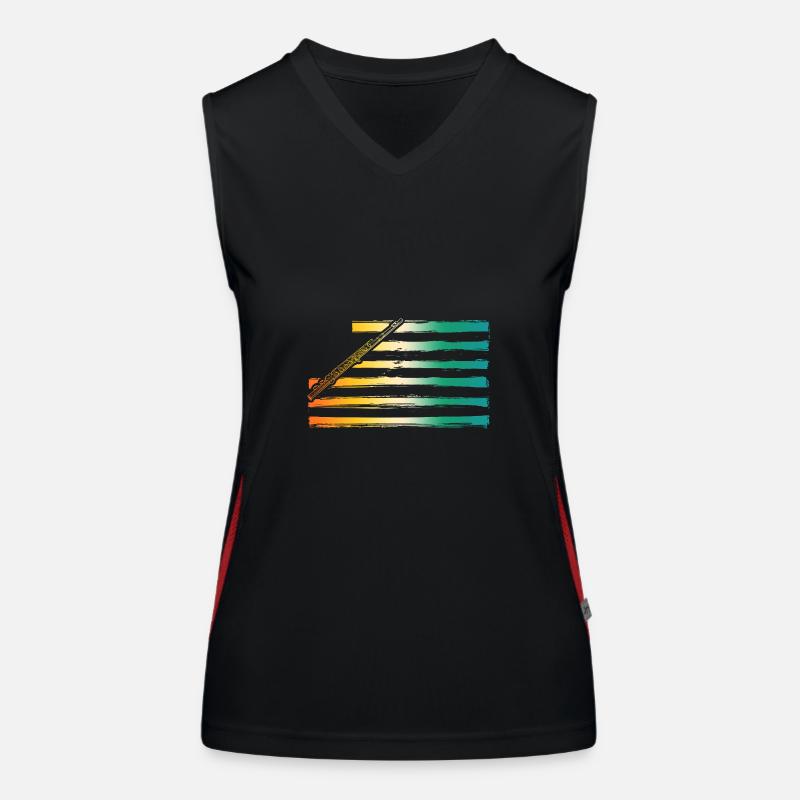 Flötist Querflöte Funktionelles Kontrast-Tank Top für Frauen