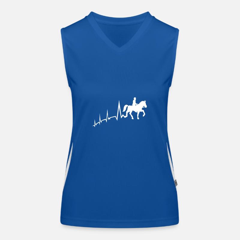 Reiten Herzschlag Pferde Funktionelles Kontrast-Tank Top für Frauen