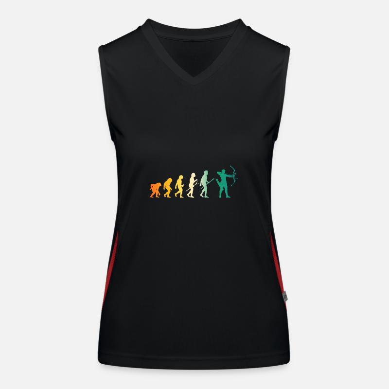 Bogenschütze Evolution Bogenschießen Funktionelles Kontrast-Tank Top für Frauen