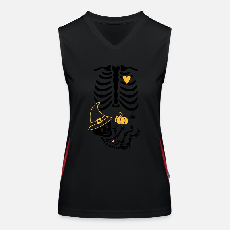 Maternity Skeleton Witch Hat Women's Functional Contrast Tank Top
