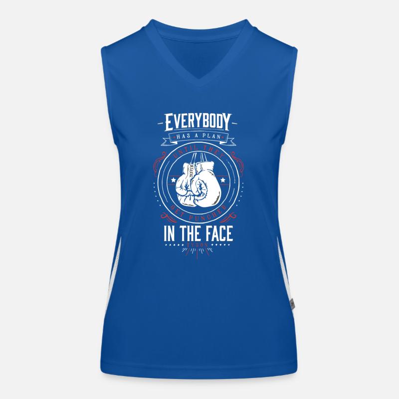 Boxer Design white/red Funktionelles Kontrast-Tank Top für Frauen