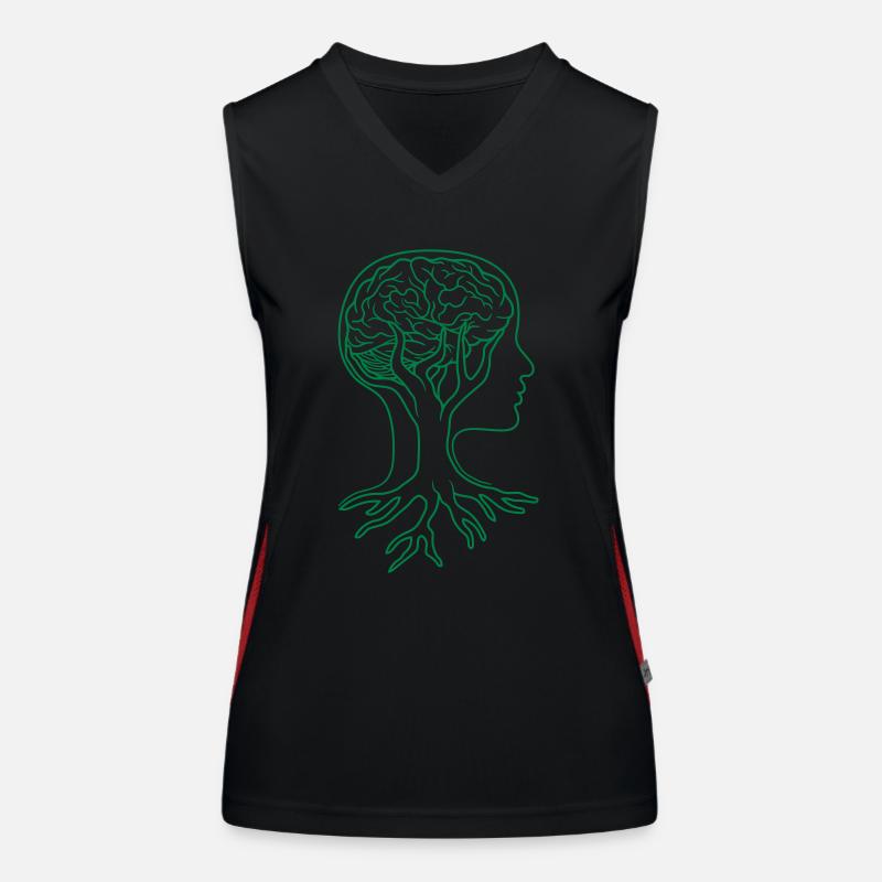Brain tree human Women's Functional Contrast Tank Top