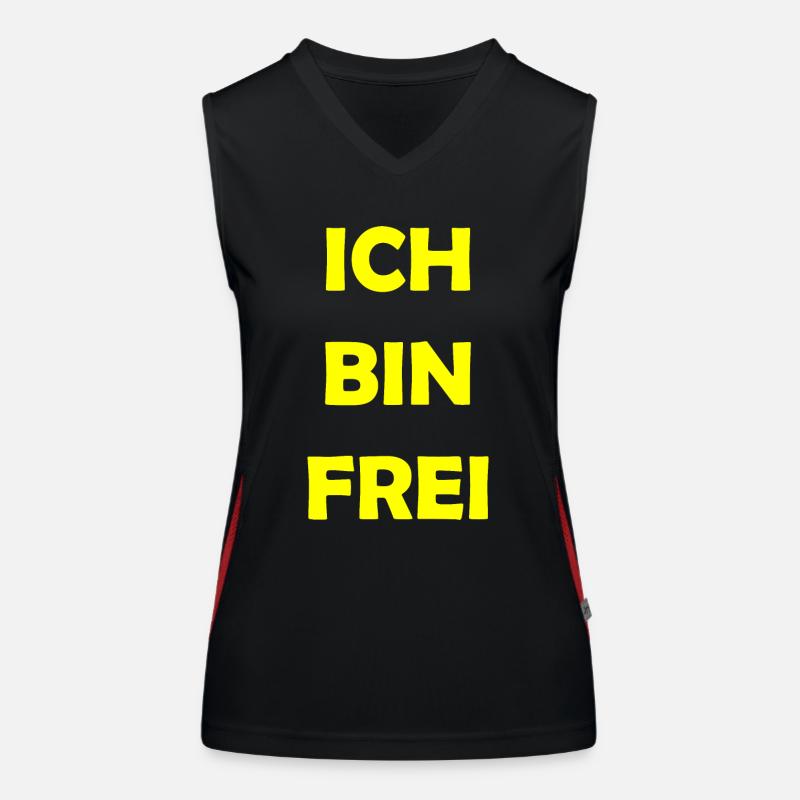 ich bin frei Funktionelles Kontrast-Tank Top für Frauen